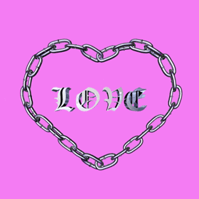 Gif animé coeur de chaines
